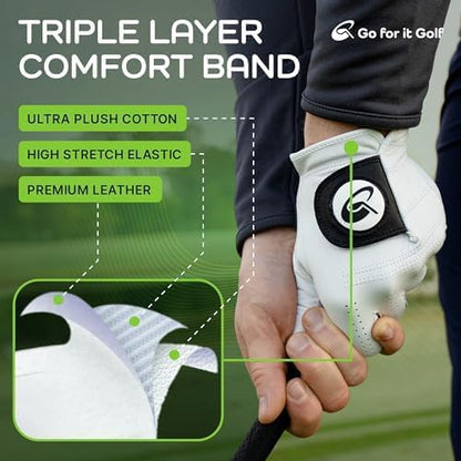 MagniDry Men’s Left-Hand Cabretta Golf Glove – 2-Pack – L – image 7