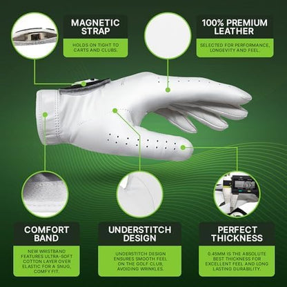 MagniDry Men’s Left-Hand Cabretta Golf Glove – 2-Pack – L – image 4