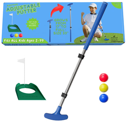 Birdie Streak Adjustable Kids Putter – Blue