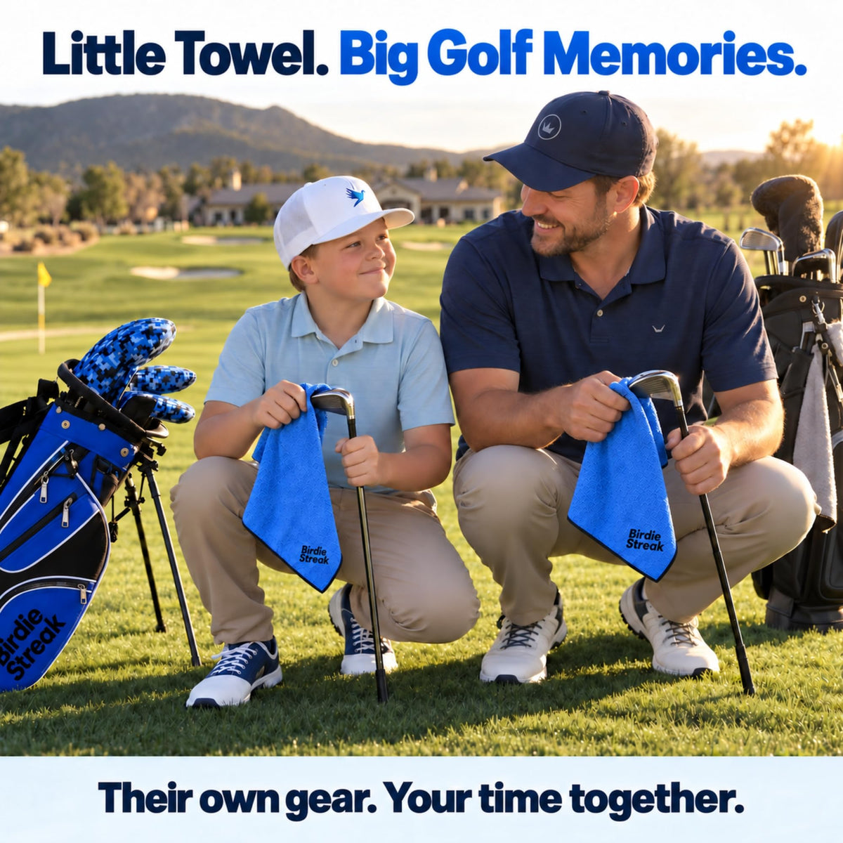 Birdie Streak Junior Magnetic Golf Towel – Blue – image 7