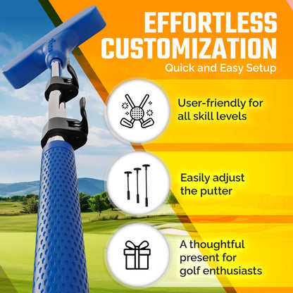 Birdie Streak Adjustable Kids Putter – Blue – image 7