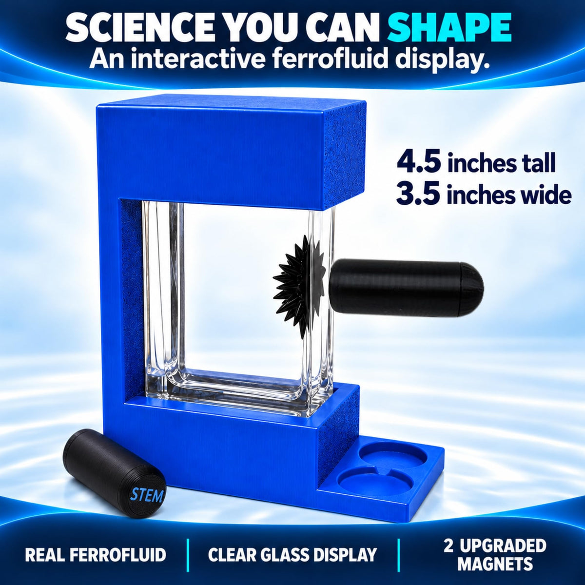 STEM Source Framed Ferrofluid Display – Silver – image 3