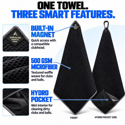 Hydro Pocket Magnetic Golf Towel – Forest Green – image 6