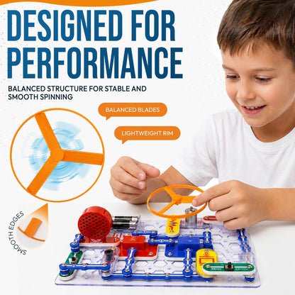 STEM Source Replacement Fans Compatible with Snap Circuits M1 – Red, 4-Pack – image 2