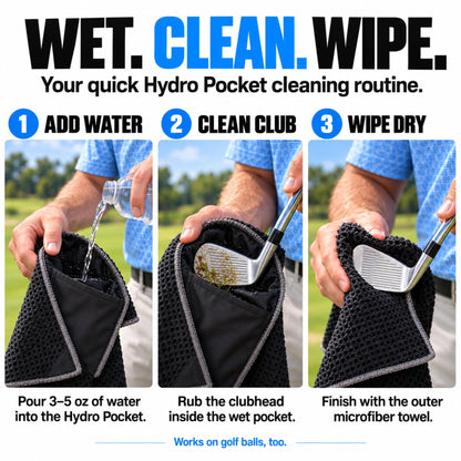 Hydro Pocket Magnetic Golf Towel – Royal Blue – image 2