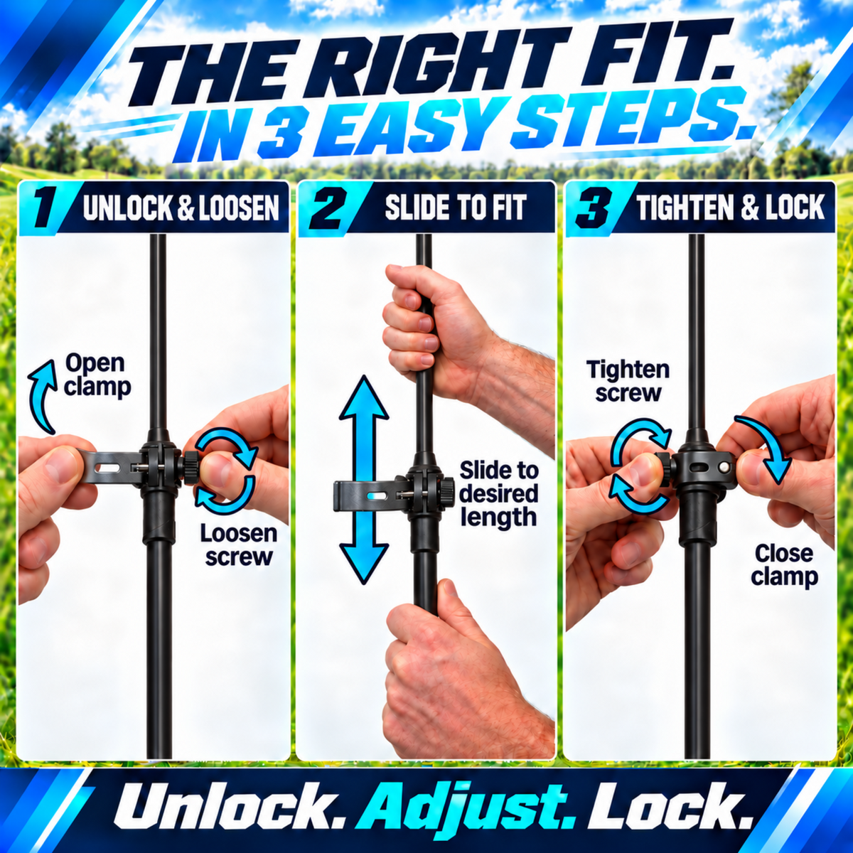 Birdie Streak adjustable junior golf set – Length adjustment instructions