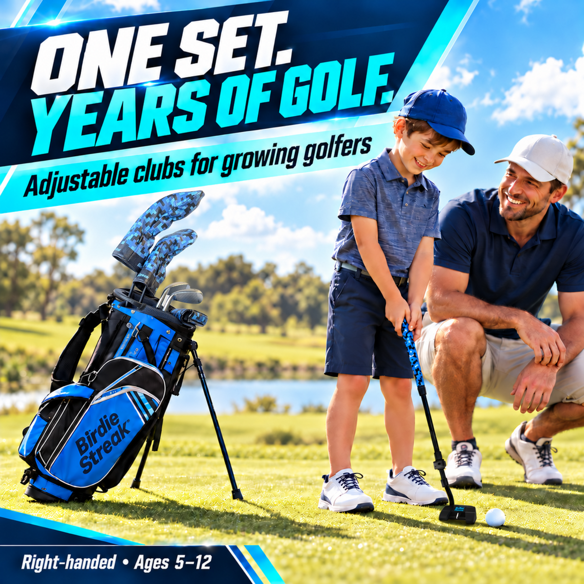 Birdie Streak adjustable junior golf set – Grows with your child
