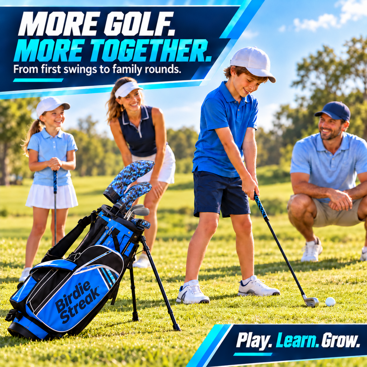 Birdie Streak adjustable junior golf set – Family golf