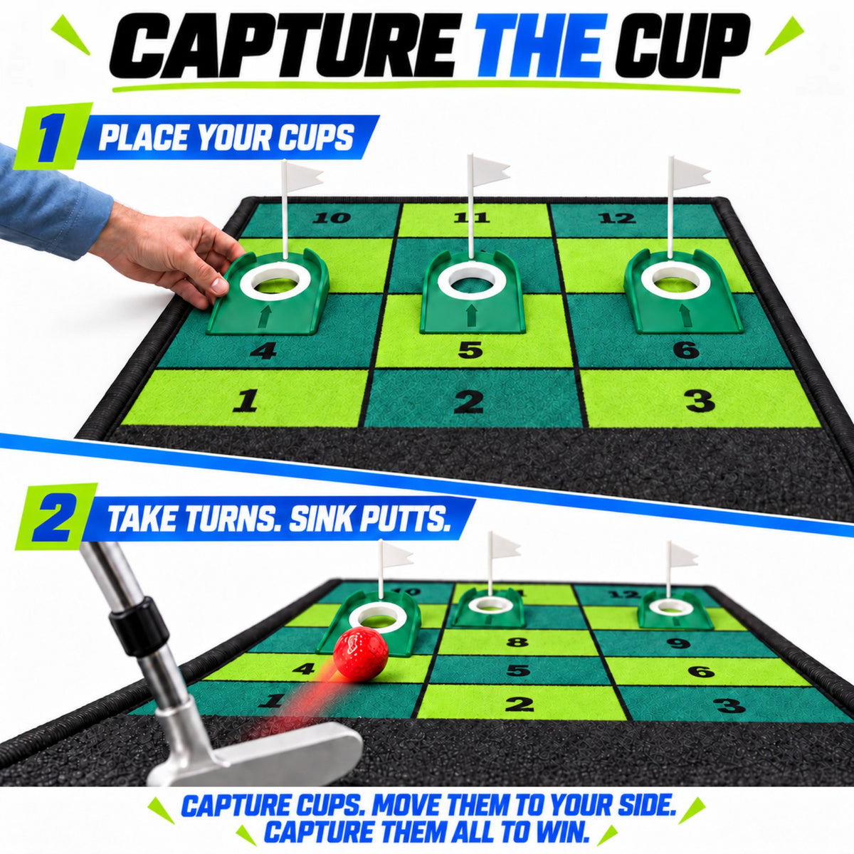 Capture the Cup black and green putting game PT04 product image
